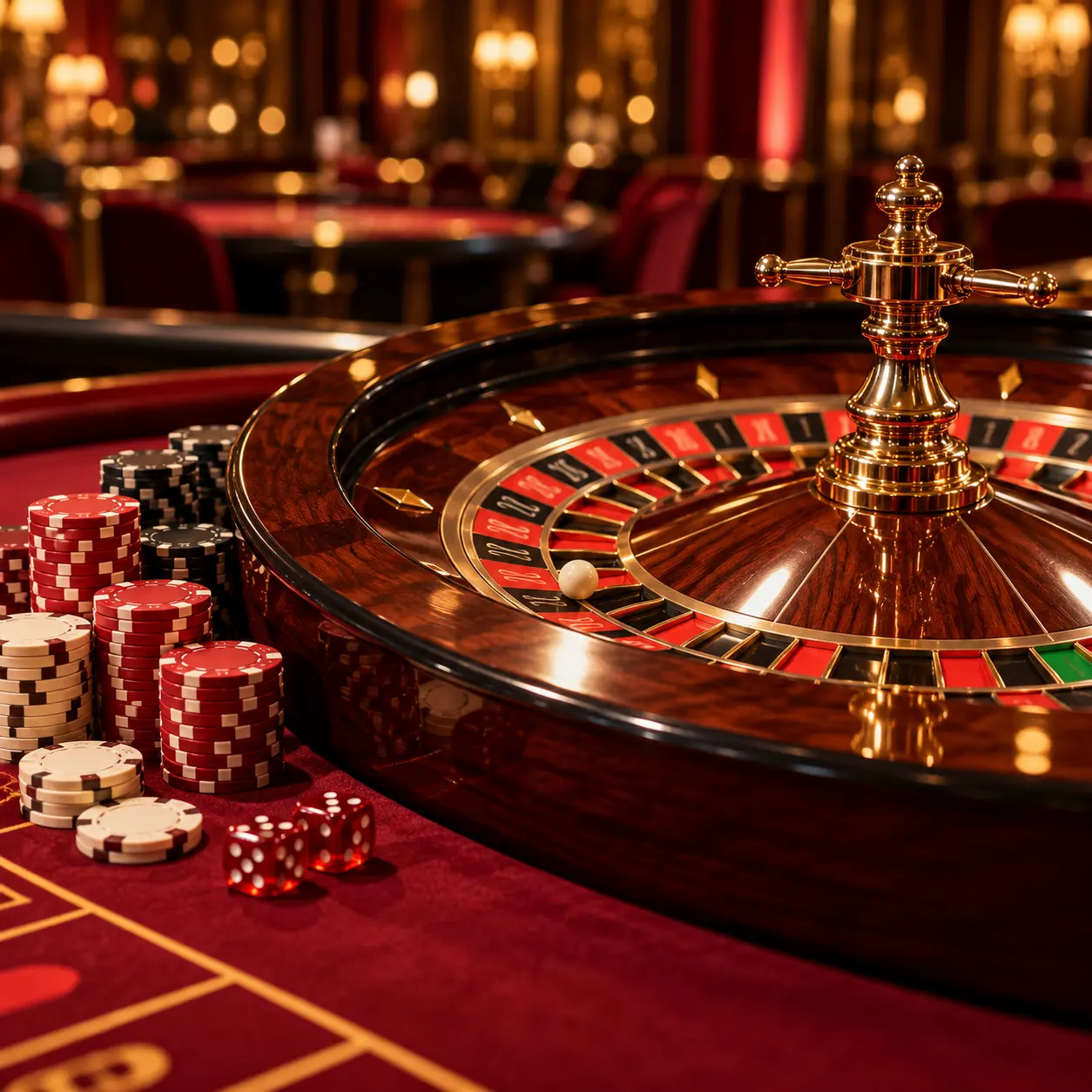 Roulette table game illustration