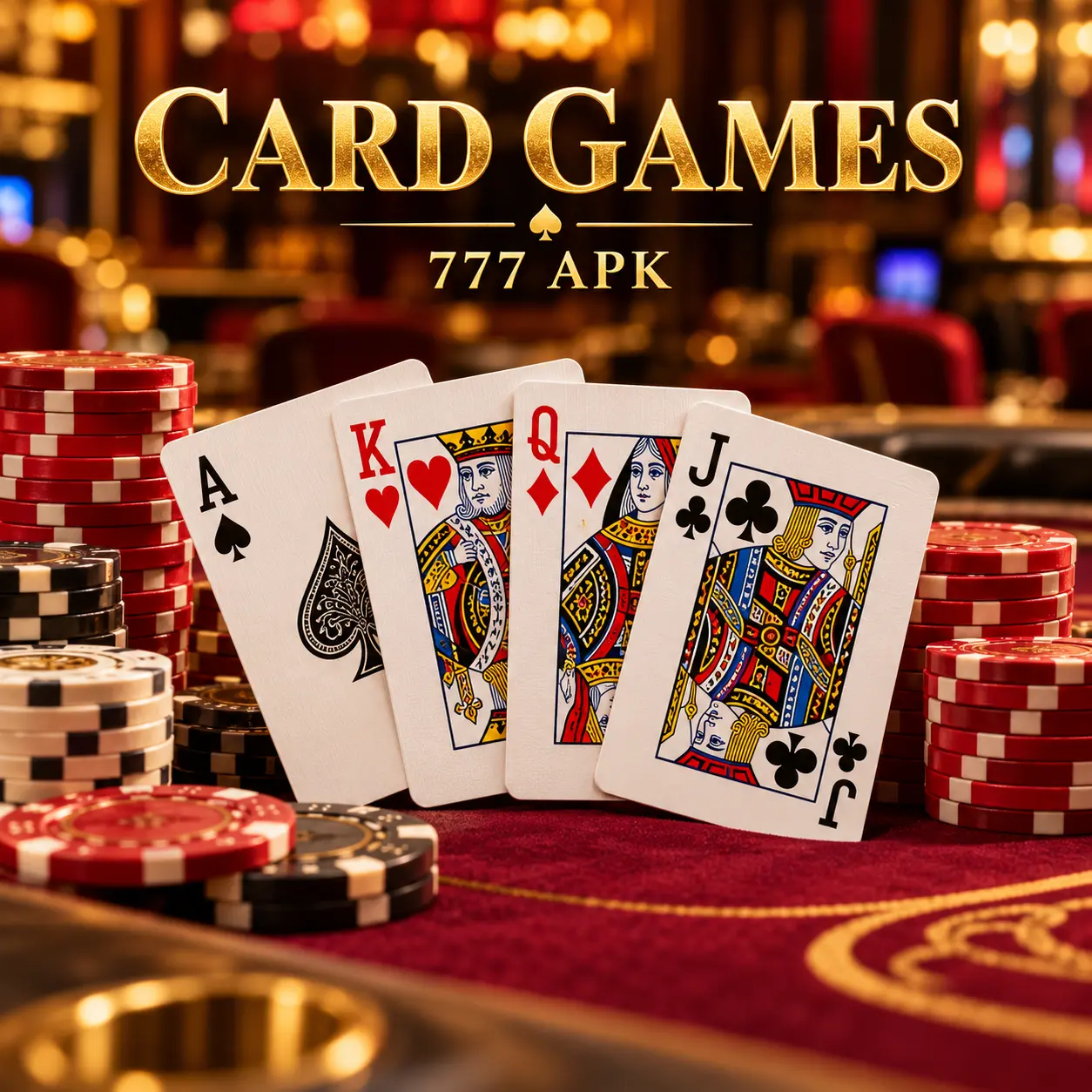 Playing cards game illustration